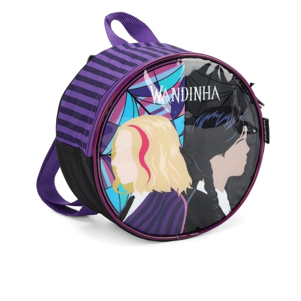 Lancheira Escolar Térmica Mochila Wandinha Addams