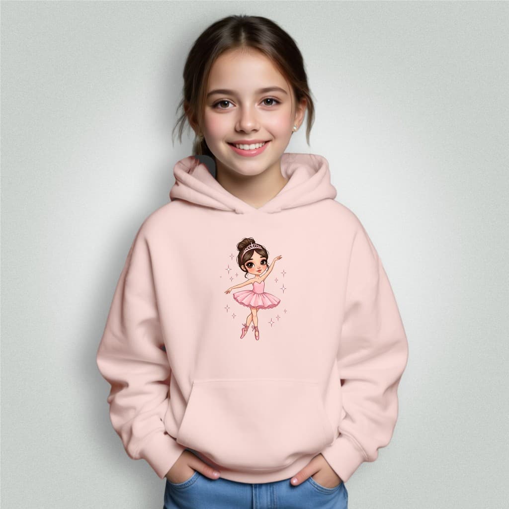 Moletom Infantil Bolso Canguru Capuz Menina Bailarina Ballet Dança Envio Hoje