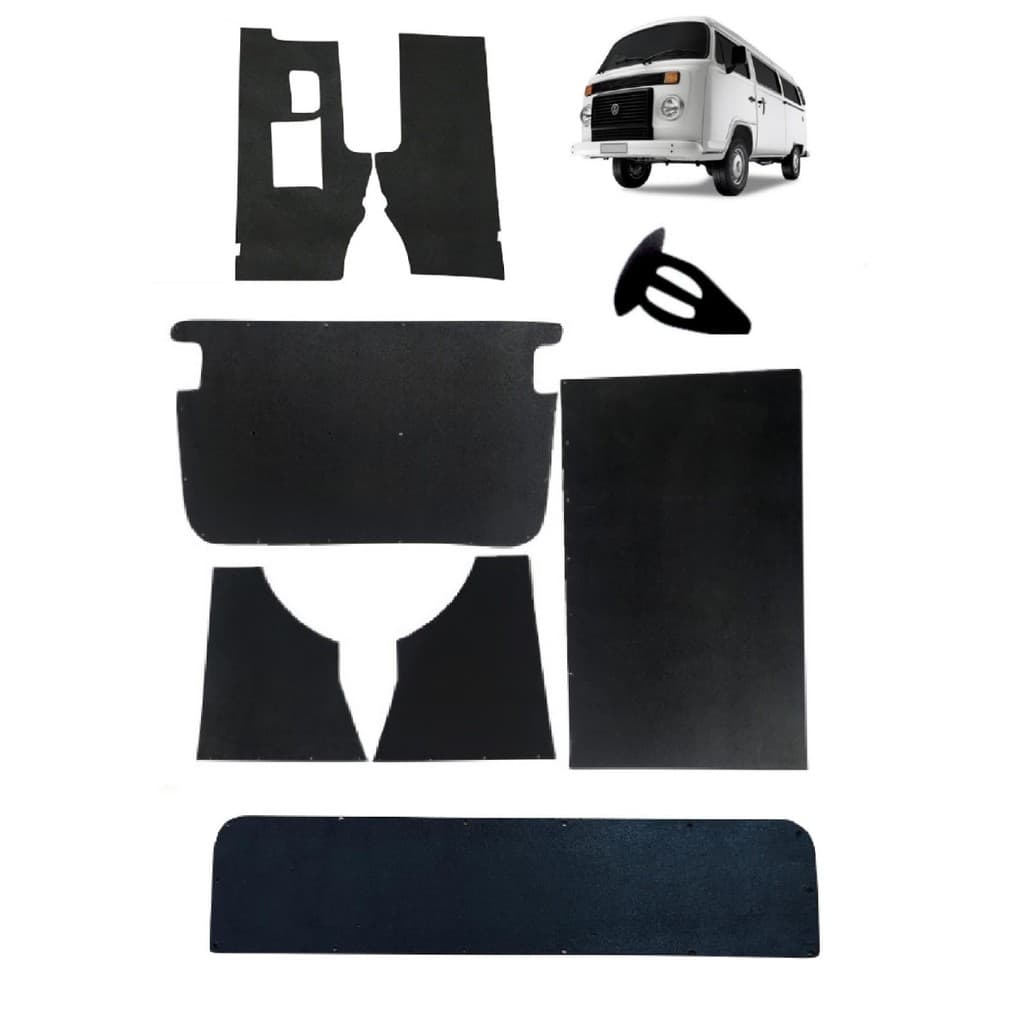Par revestimento salão 7 pçs kombi 98 a 14 papelao forração