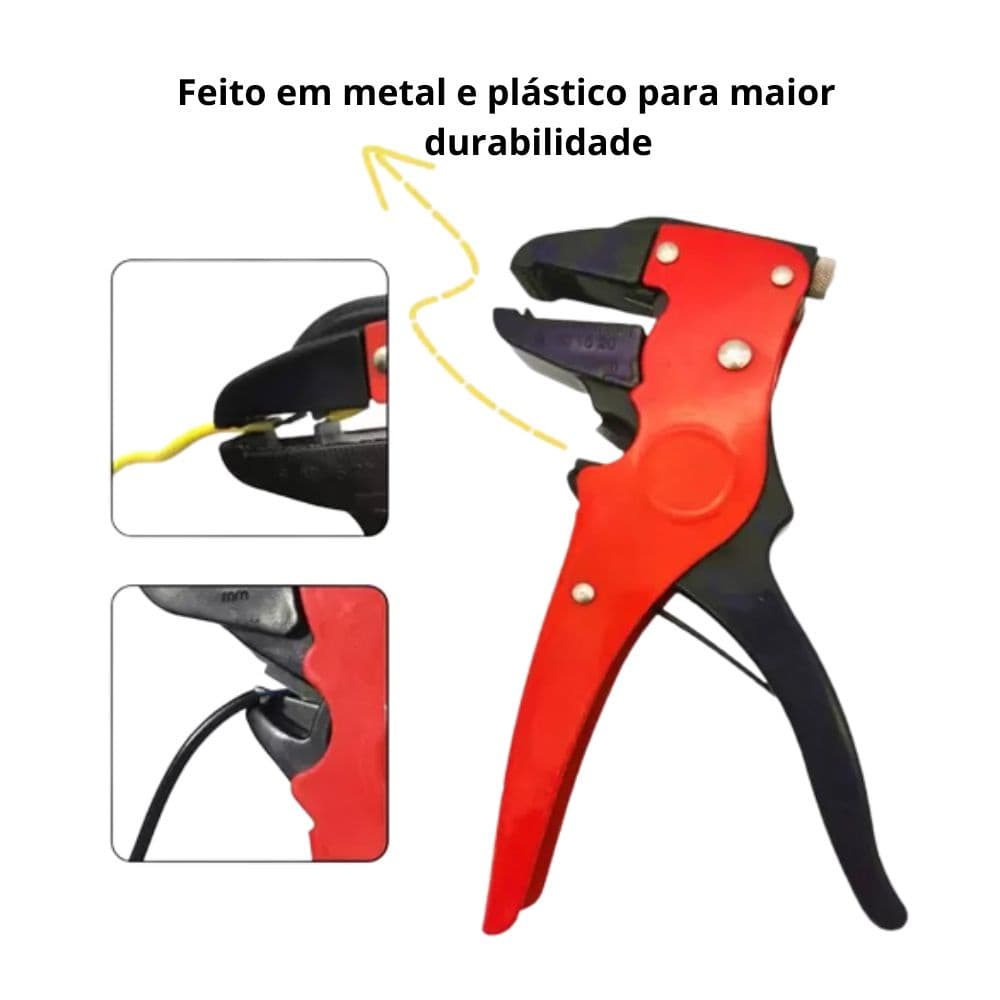 Alicate Decapador E Cortador De Fios Com Ajuste De Pressão