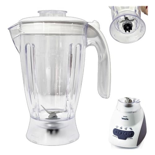 Copo de Liquidificador Para Philips Walita Ri2030 Ri2034 Branco