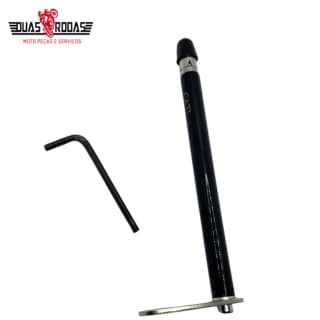 ANTENA RETRATIL CORTA PIPA MOTO RETROVISOR AÇO INOX PRETA