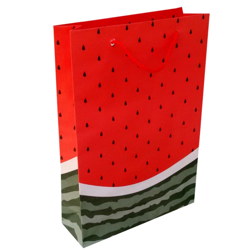 Sacolas De Papel Melancia Magali 25x17x6cm 10u a 50u Para Lembrancinha De Aniversário Surpresa Presente Bolsa Festa