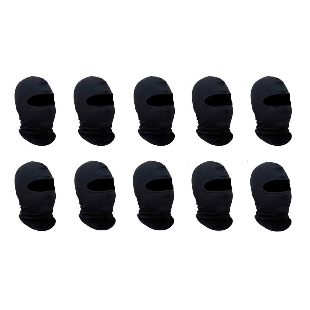Kit 10 Balaclava Touca Ninja Preto Moto Segunda Pele Térmica