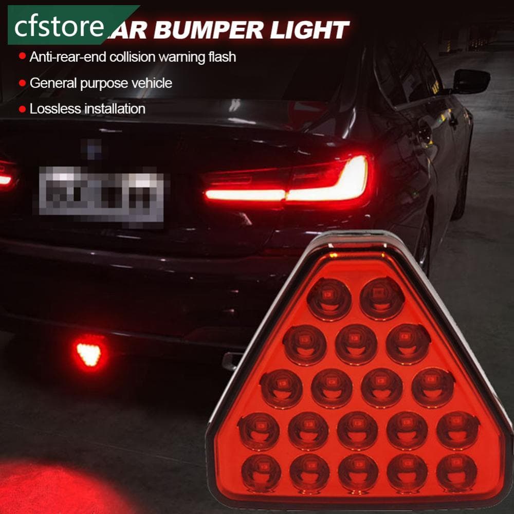 Universal F1 Estilo F1 Lâmpada De Sinalização De Freio De Carro Triângulo LED Esportivo Luz De Nevoeiro Traseiro