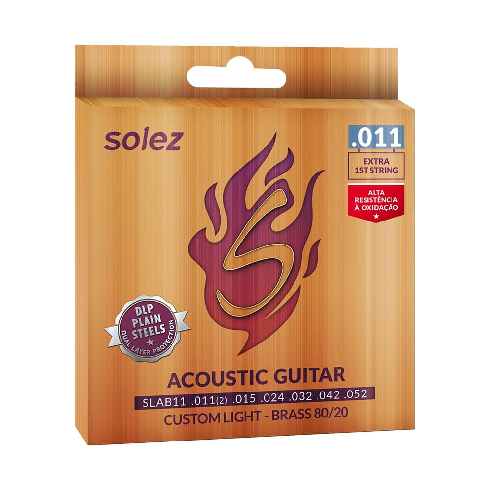 Encordoamento Solez P/ Violão Aço SLAB11 0.11/0.52 - EC0370