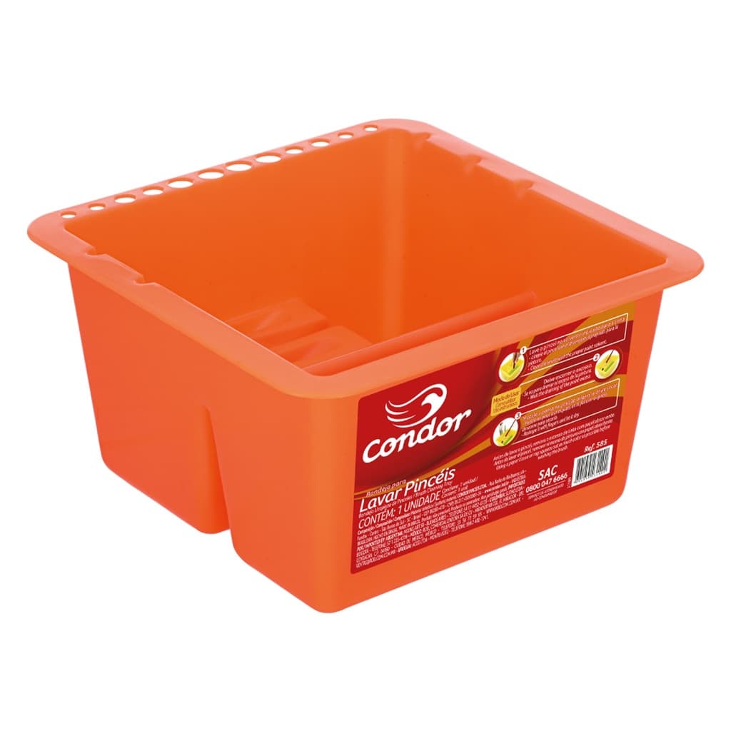 Bandeja Para Limpeza de Pincéis Pintura Acessório - Condor