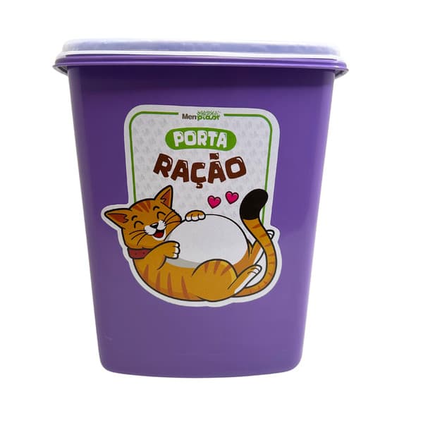 Porta Ração 6L Gato Pote Pet Menplast