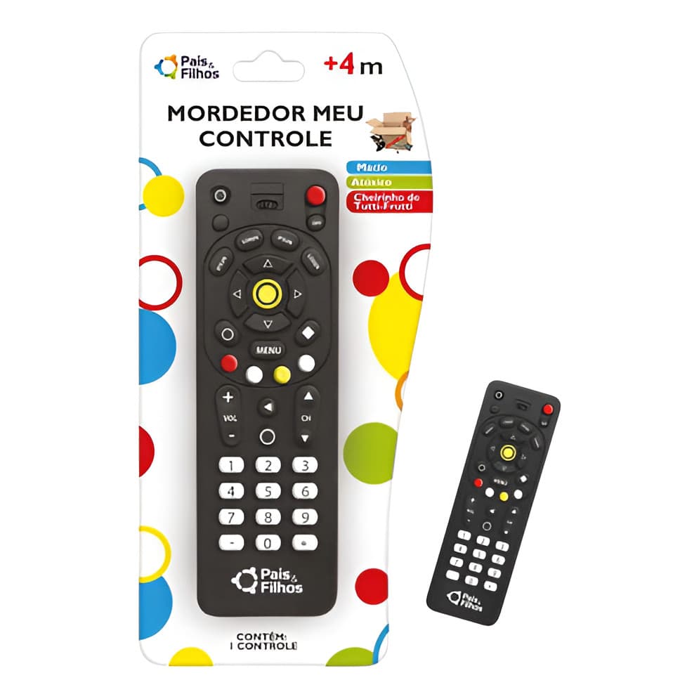 Brinquedo Mordedor Macio Formato Controle Remoto Cheirinho