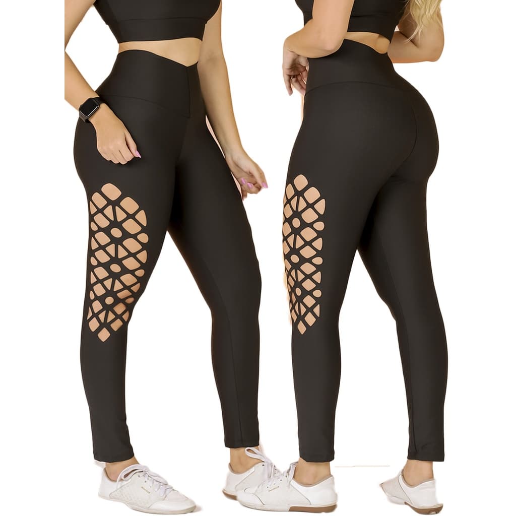 Calça Legging Fitness Moda Academia Corte A Laser The Start Leg