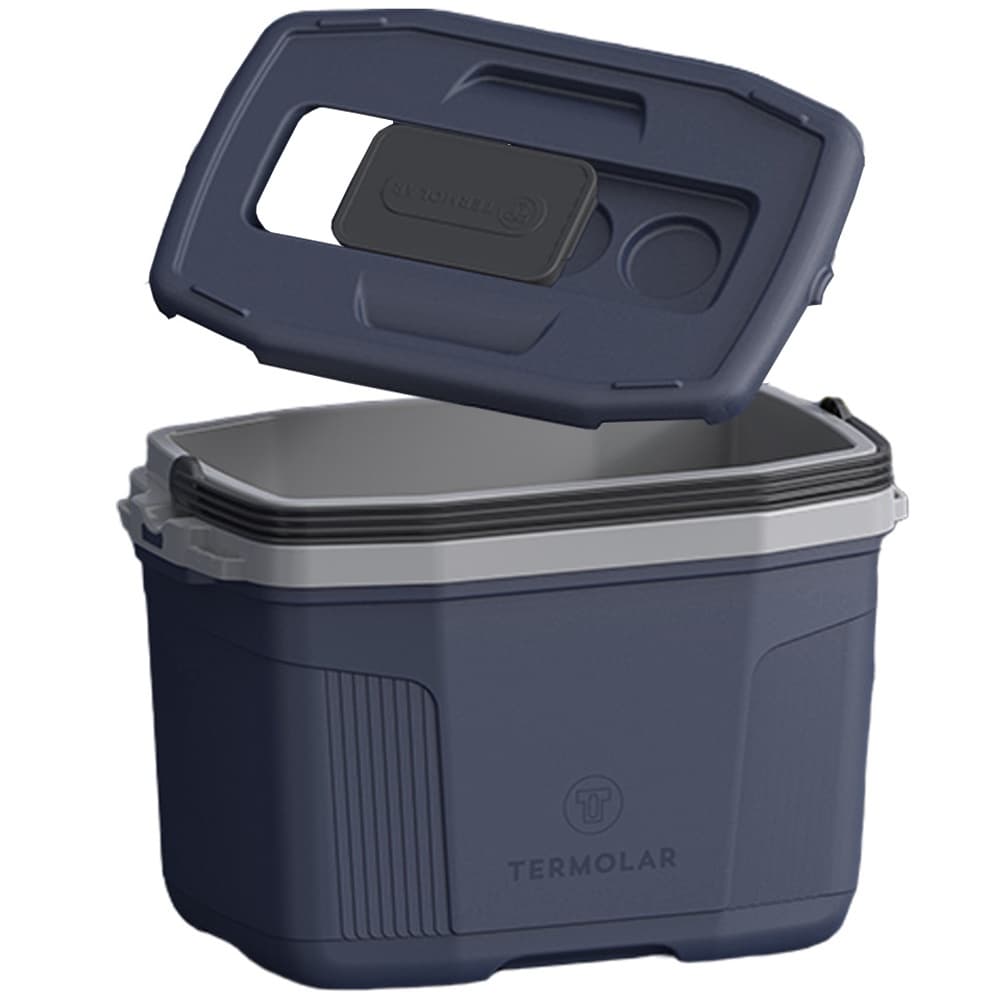Caixa Térmica Azul 32 Litros Cooler Praia Pesca 45 Lata Termolar