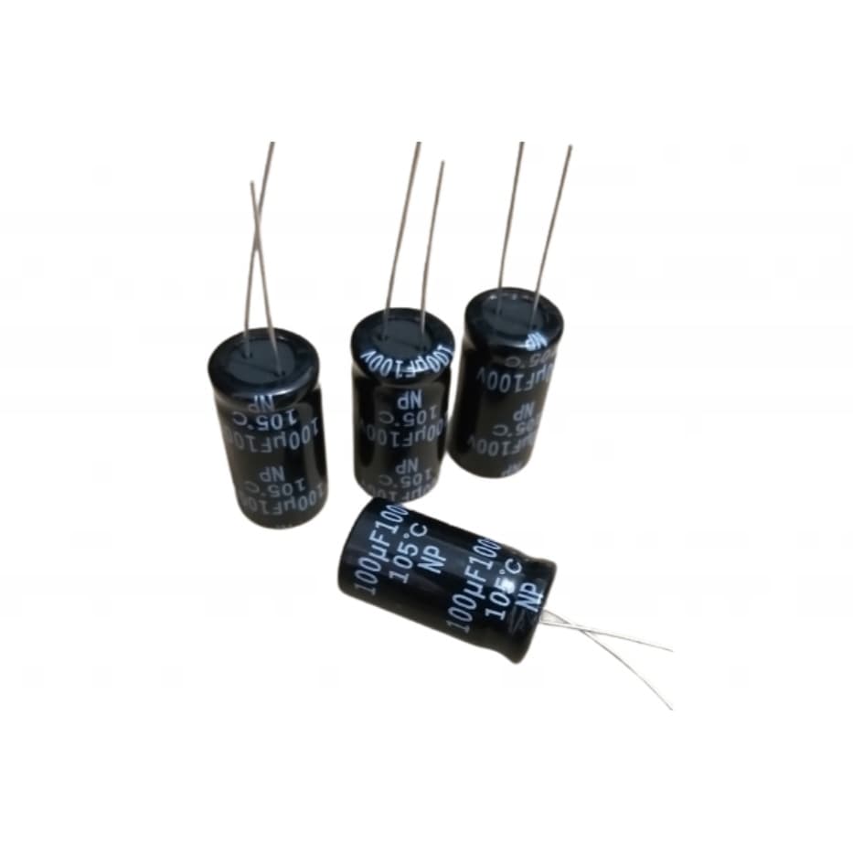Kit Com 4 Capacitor Bipolar 100x100 100uf 100v Alto Falante
