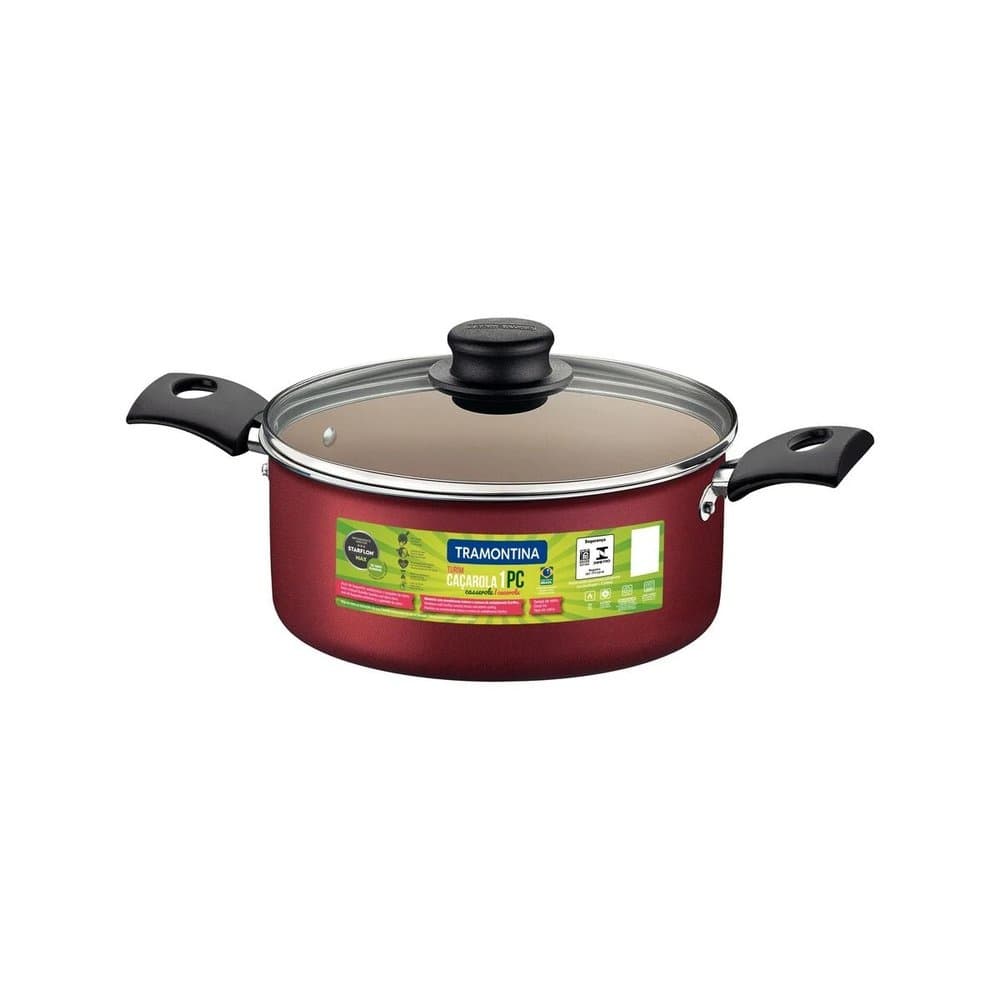 Caçarola Panela Tramontina Turim  Antiaderente 18cm 2L Starflon Max - Casa dos Fogoes