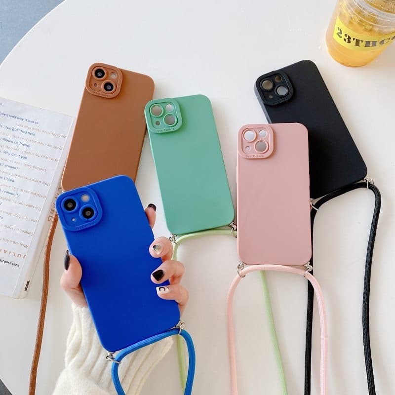 Cordão Anti-Perda Para Celular , IPhone 16 pro max 15 14 13 12 11 XR Comprimento Da Corda Ajustável Capa De Proteção