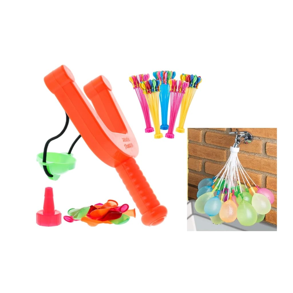 Super Kit Verão Water Ballon Com Estilingue c/ Estilingue + 47 bexigas