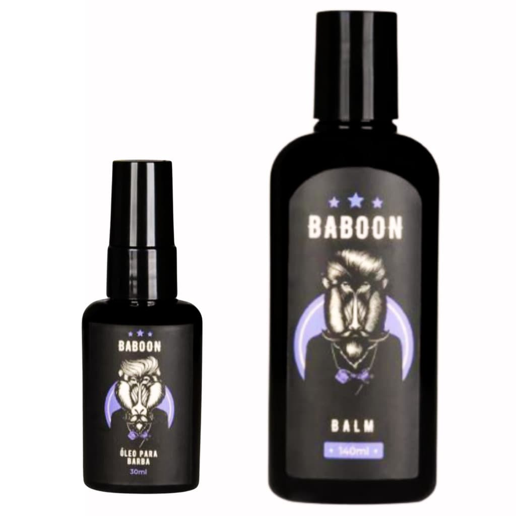 Balm e Oleo para Barba Baboon Hidratação Anti Frizz Brilho Macia Sedosa