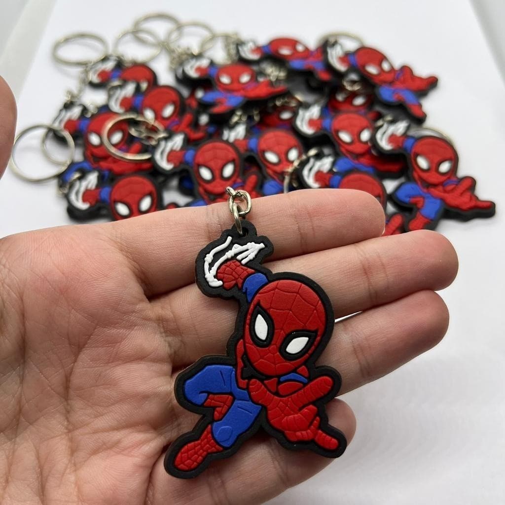 Chaveiro Emborrachado Homem Aranha - 5 unidades