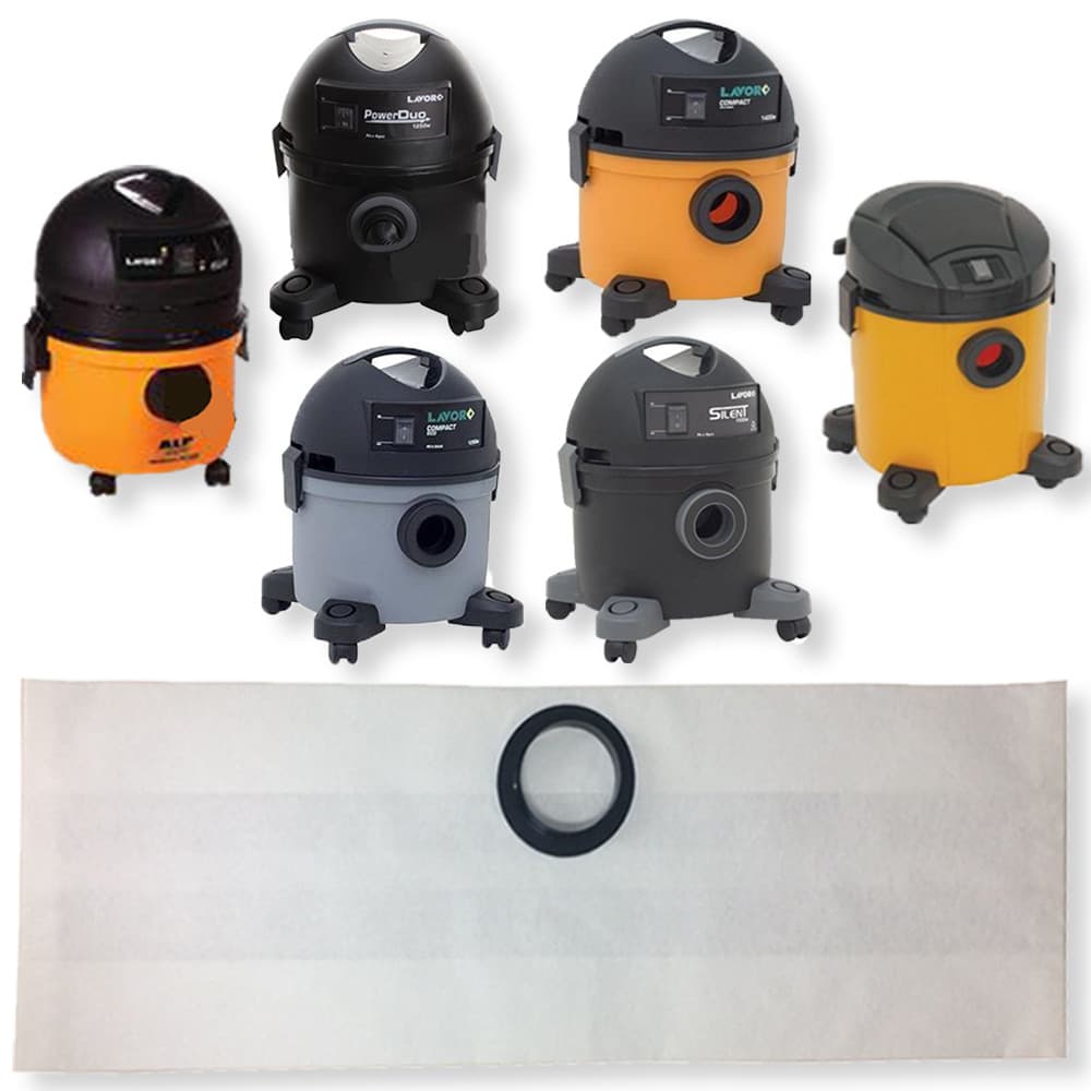 3 Saco Descartável para Aspirador Lavor Alp Super Compact 12L Kronos 12L Power Duo Silent Sublime