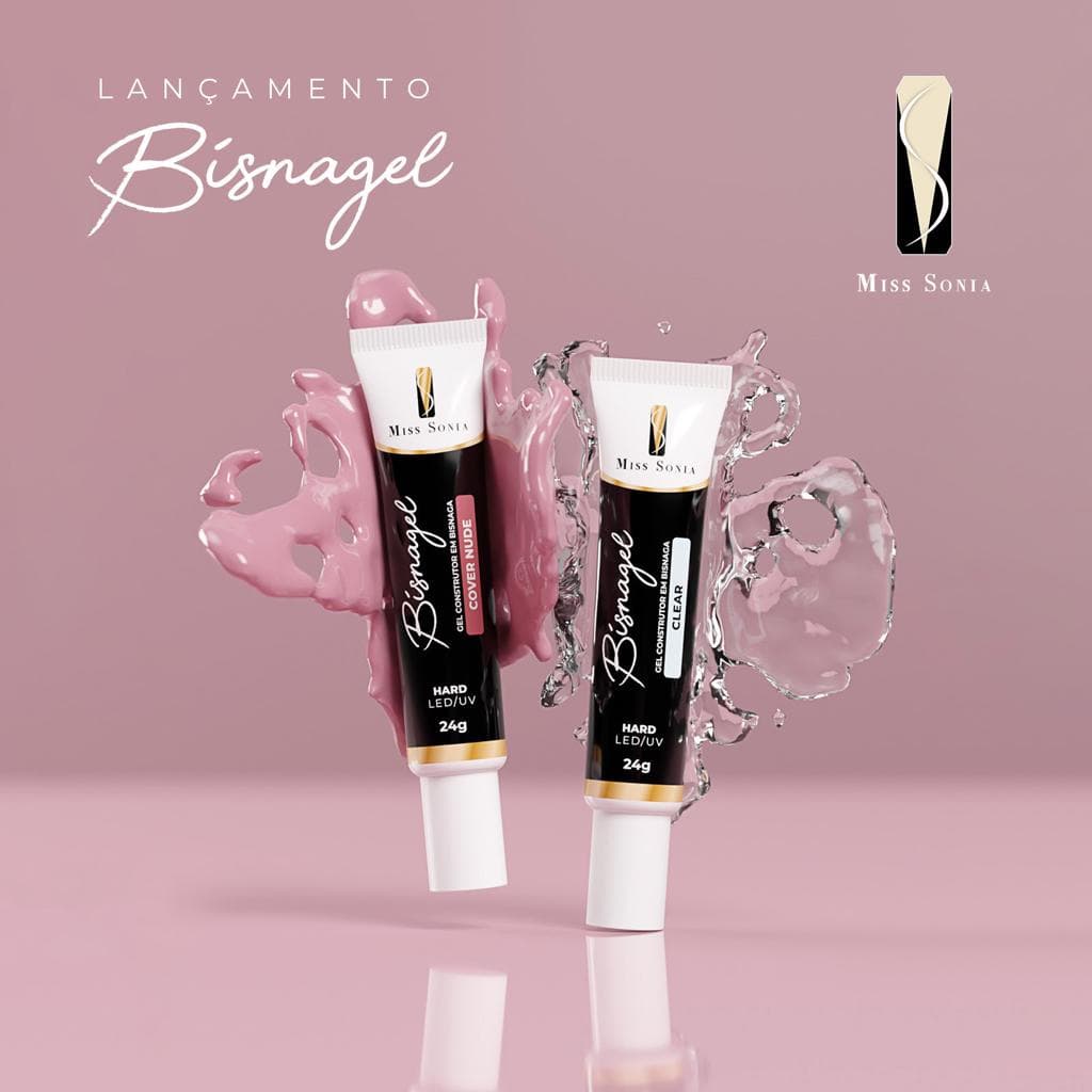 Bisnagel Gel Hard Autonivelante Alongamento Unhas 24g Miss Sonia