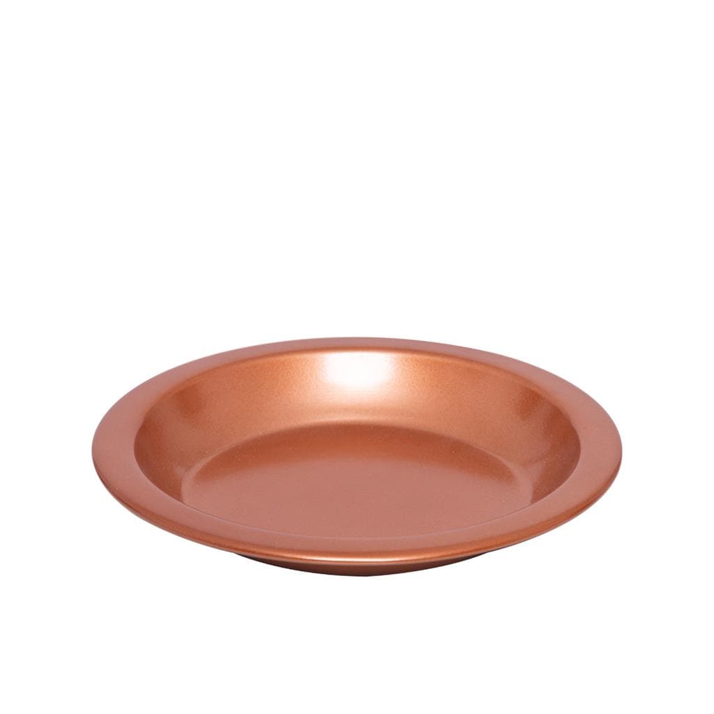 Prato de Aluminio Cor Cobre Fundo Resistente, Seguro, Atoxico, Leve, Facil de Limpar - Creche/ Escola/ Bar/ Lanchonete/ Restaurante/ Churrasco/ Buffet/ Acampamento/ Camping/ Asilo/ Evento