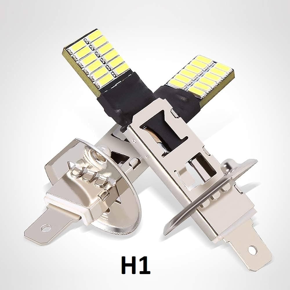 Par Lâmpada de Farol LED H1 1x24-SMD 6500K Branca a Prova d'Água Super Brilhante DRL Lâmpada de Neblina