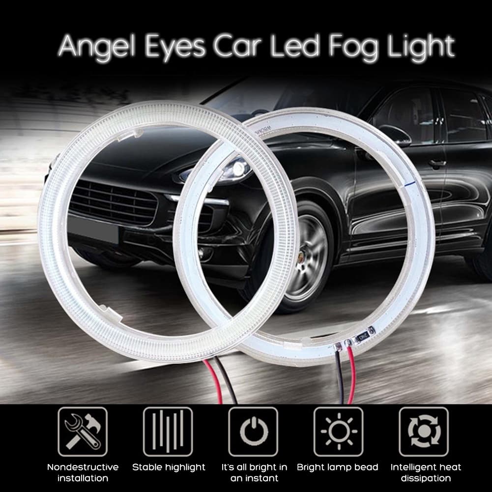 1Pc Carro Led Fog Light Angel Eyes Halo Ring 60/70/80/90/100/110/120mm Para Motocicleta Luz Diurna De Corrida DRL Farol