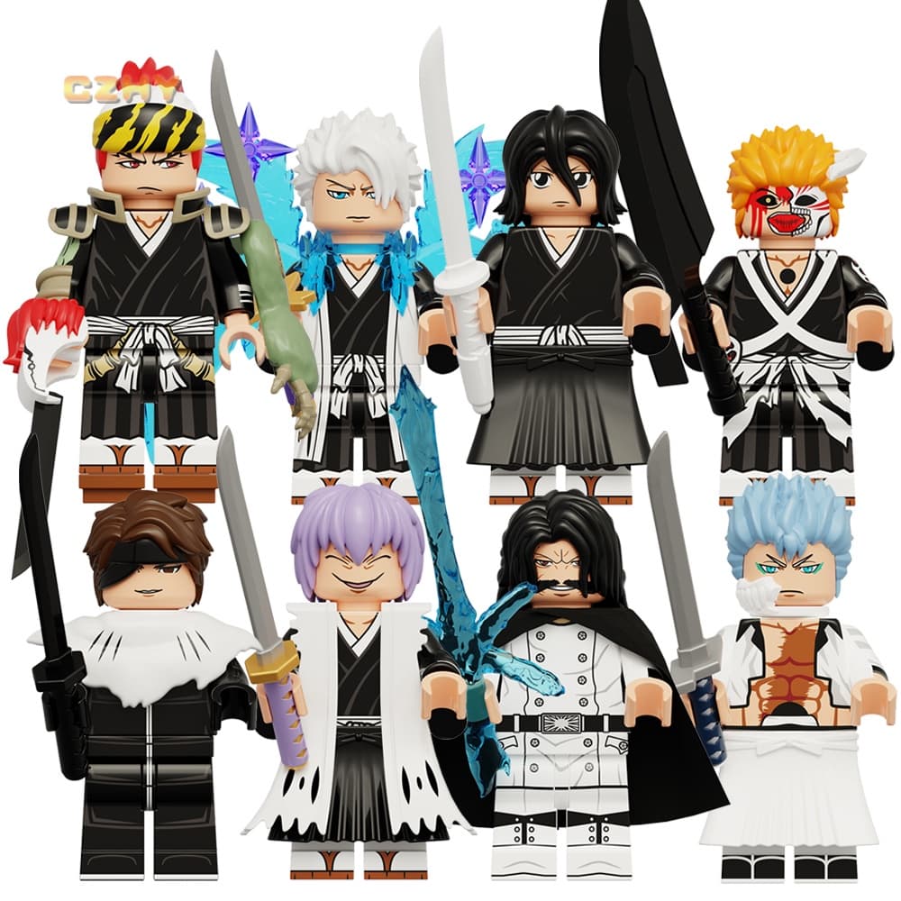 KDL820 Anime Cartoon Jump Comics Bleach Figura Ichimaru Gin Ichigo Hitsugaya Toushirou Yhwach Montar Bloco De Construção