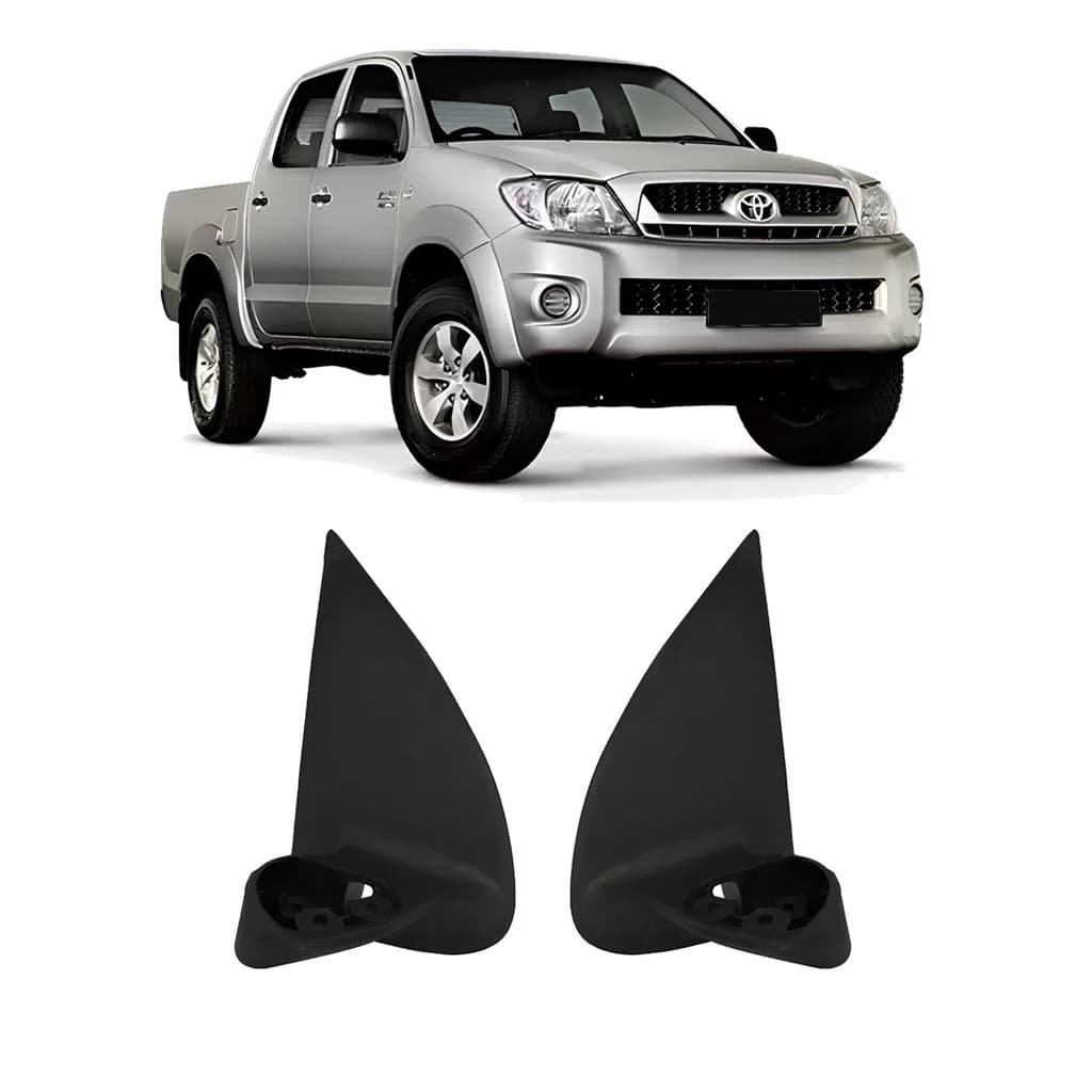 Par Suporte Base Pé Retrovisor Externo Hilux 2005 2006 2007 2008 2009 2010 2011