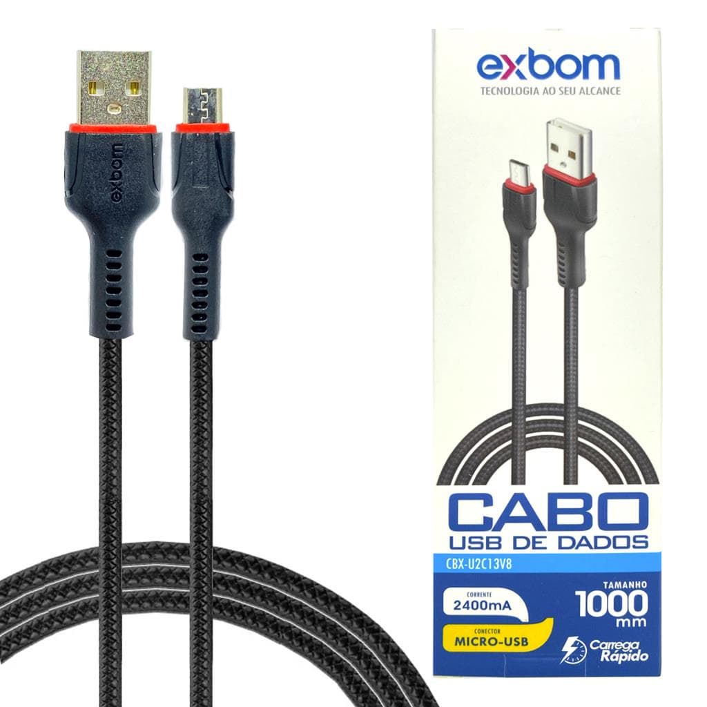 Cabo Micro Usb V8 Carregador Android Celular Universal