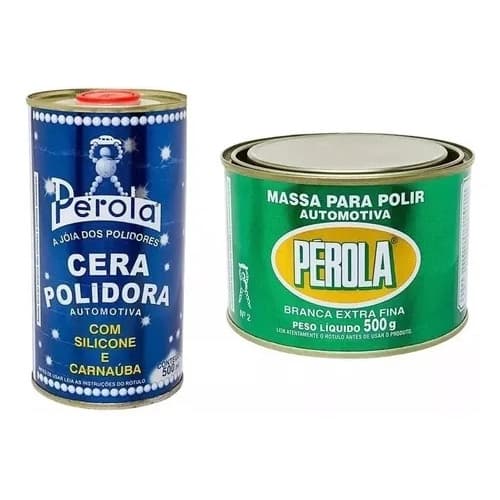 Cera Polidora Pérola 500ml + Massa De Polir N2 500g