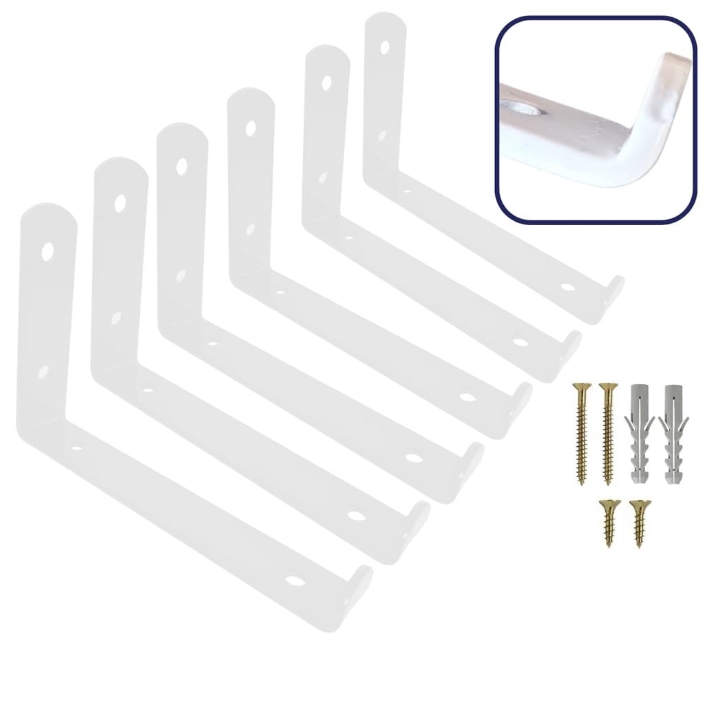 Mão Francesa Invertida 35cm 5mm 6 Peças Reforçada Branca