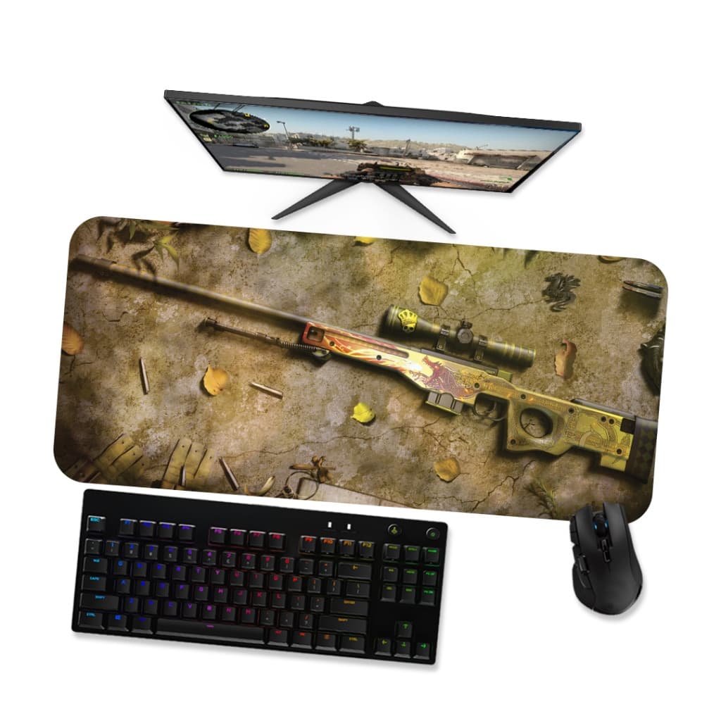Mouse Pad Gamer Grande Csgo AWP Dragon Lore 90x40 80x40 60x40 70x30 45x40