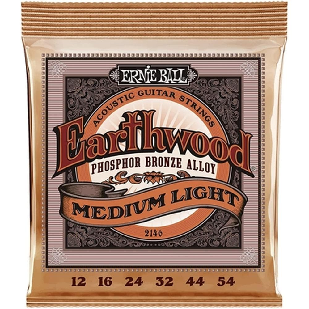 ENCORDOAMENTO ERNIE BALL 012 P/VIOLAO AÇO EARTHWOOD TM LEVE PHOPHOR BRONZE P02146