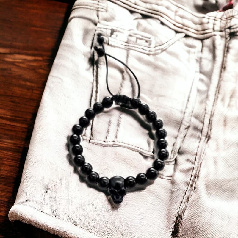 Pulseira Acrílica Ajustável Caveira