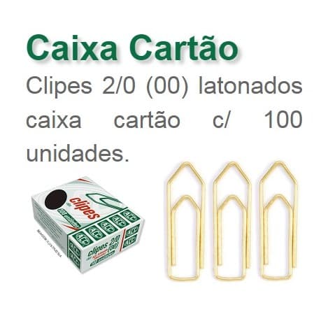 CLIPES 2/0 DOURADO 100 UNID ACC