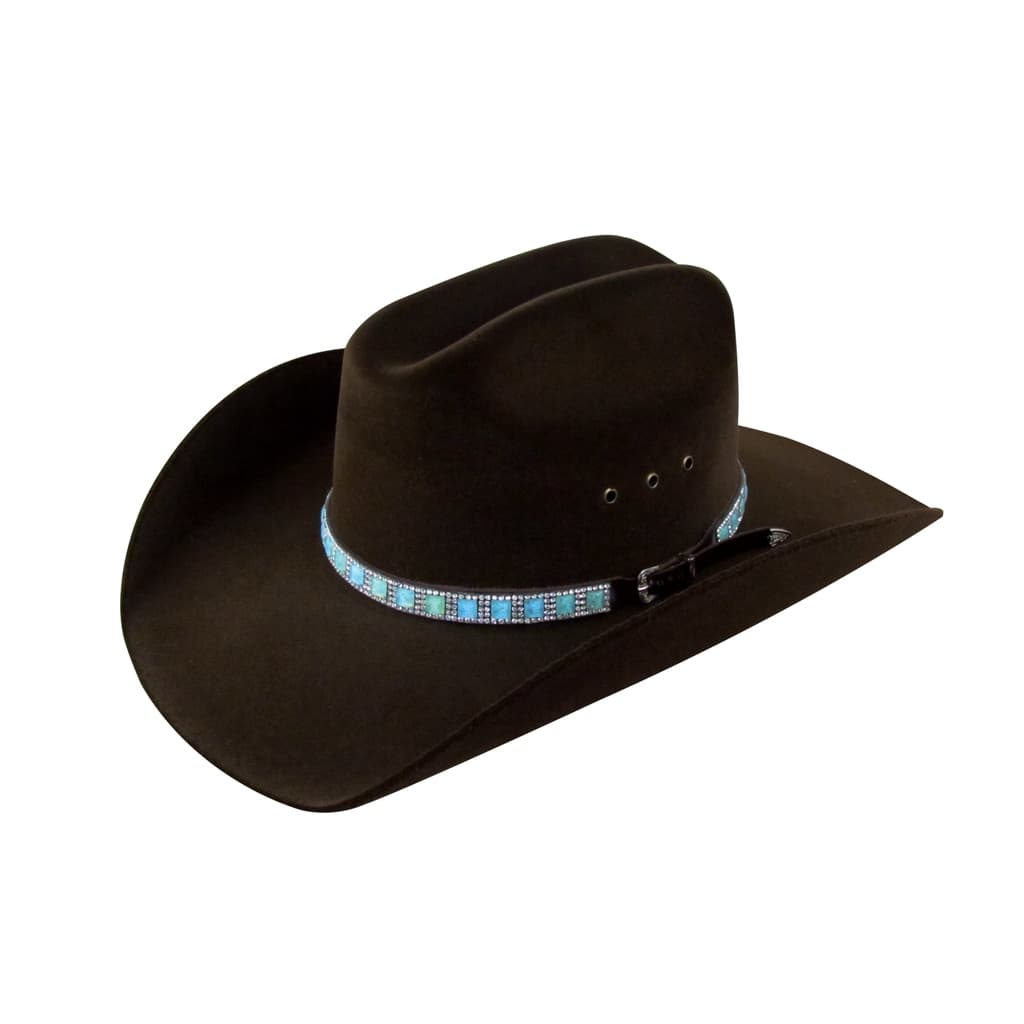 Chapéu Country Feminino Marrom  faixa brilho