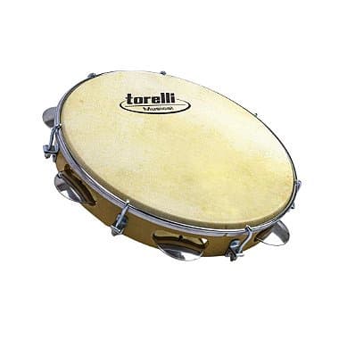 Pandeiro Profissional Couro 10 Polegadas Natural Torelli