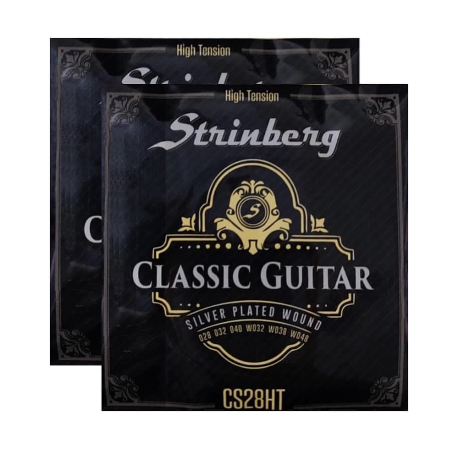Kit 2 Jogos de Cordas Encordoamento Strinberg Violão Nylon Tensão Alta CS28HT