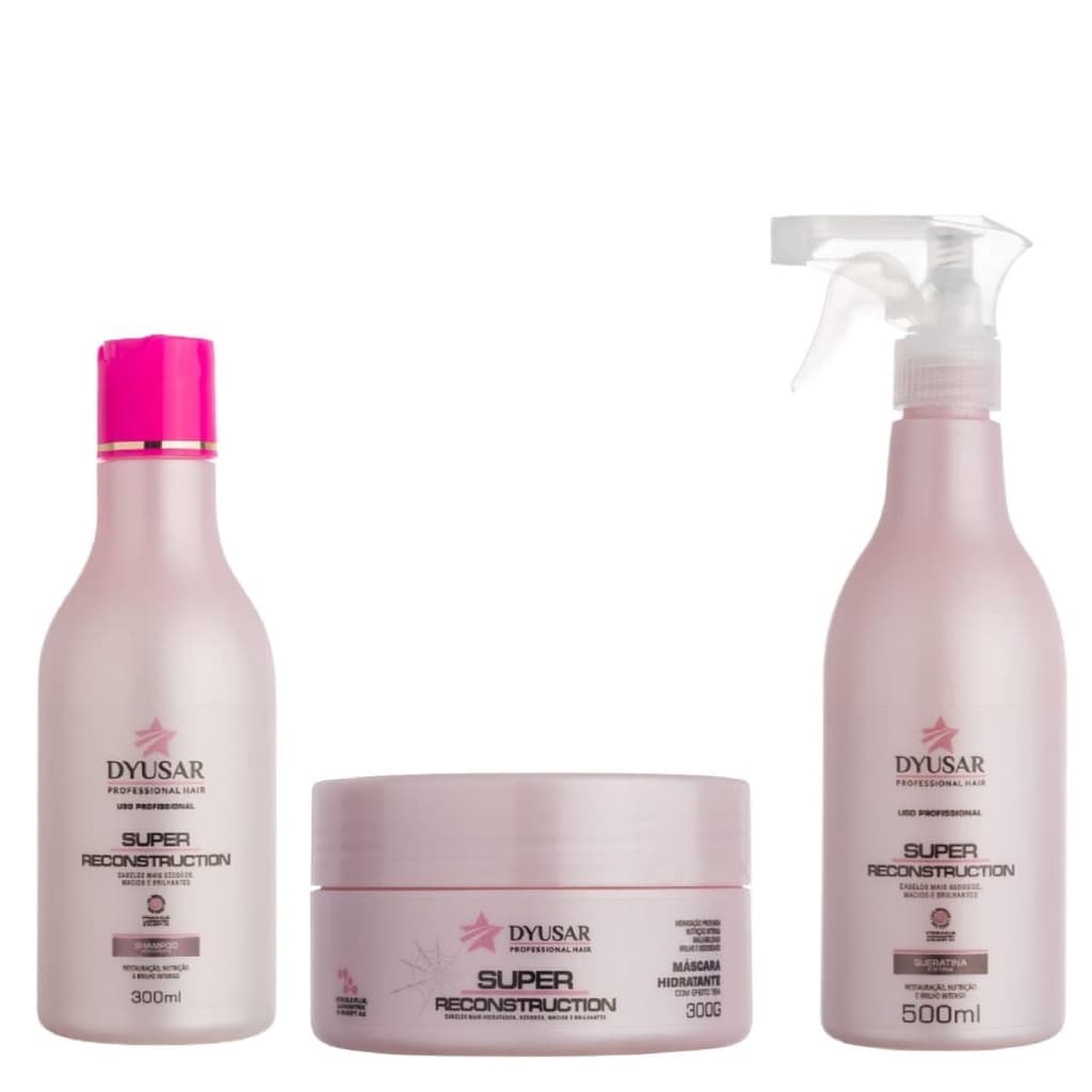 Kit Super Reconstrução Pequeno + Queratina 500Ml DYUSAR