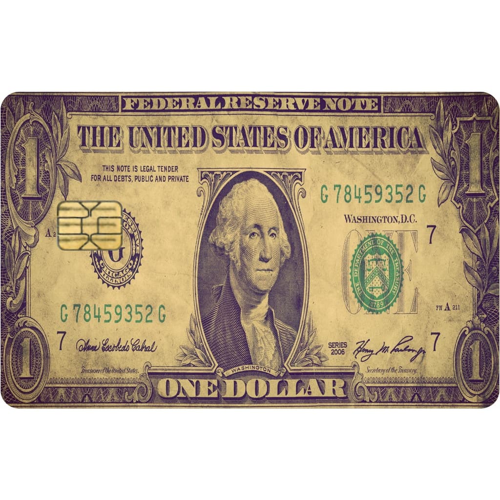 Adesivo Para Cartão de Crédito Película Dollar Dinheiro