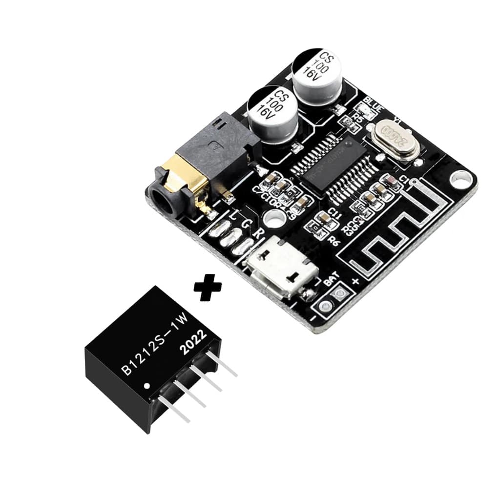 Placa Bluetooth 5.0 + B1212S-1W Kit Anti Ruido Sistema Som