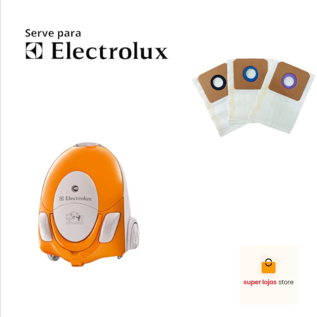 Saco Para Aspirador de Pó Electrolux Pet Lover com 3 Unidades