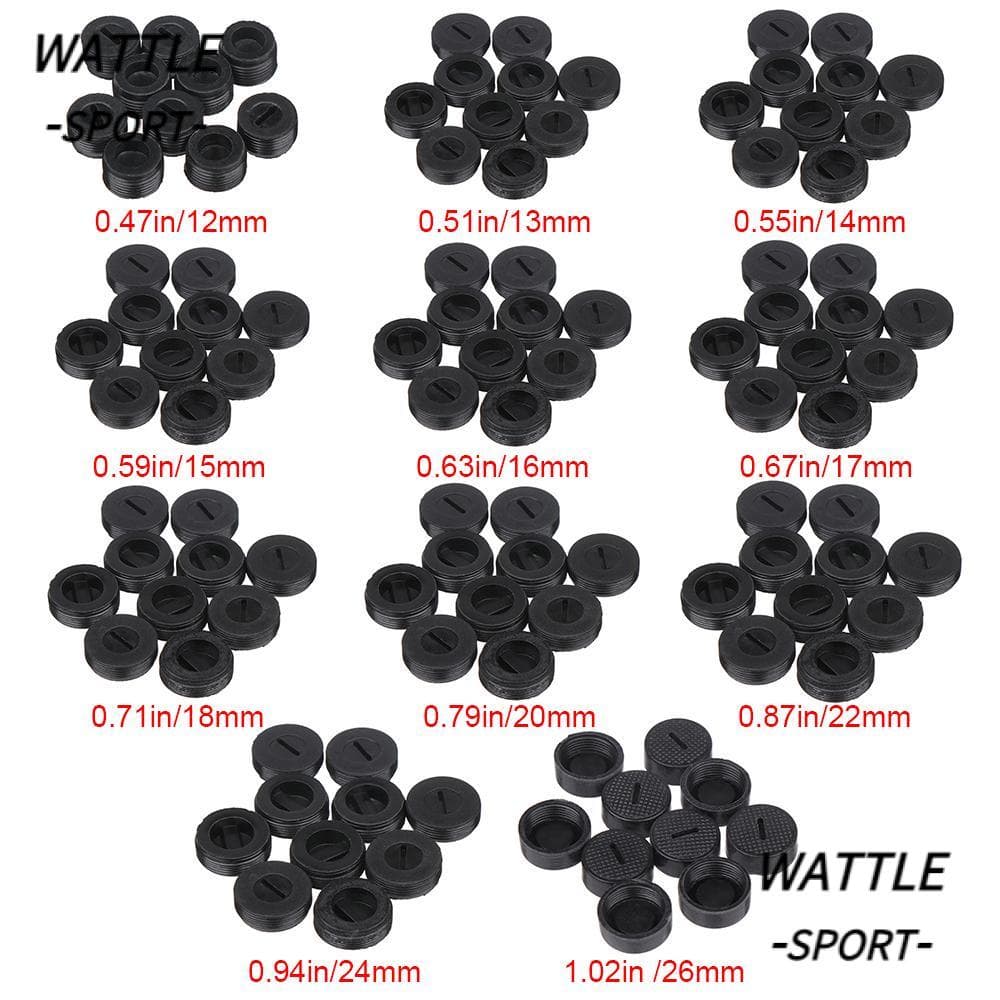 WATTLE 10pcs Tampas Porta-Escovas Dia . 12mm De Plástico Parafuso Carvão