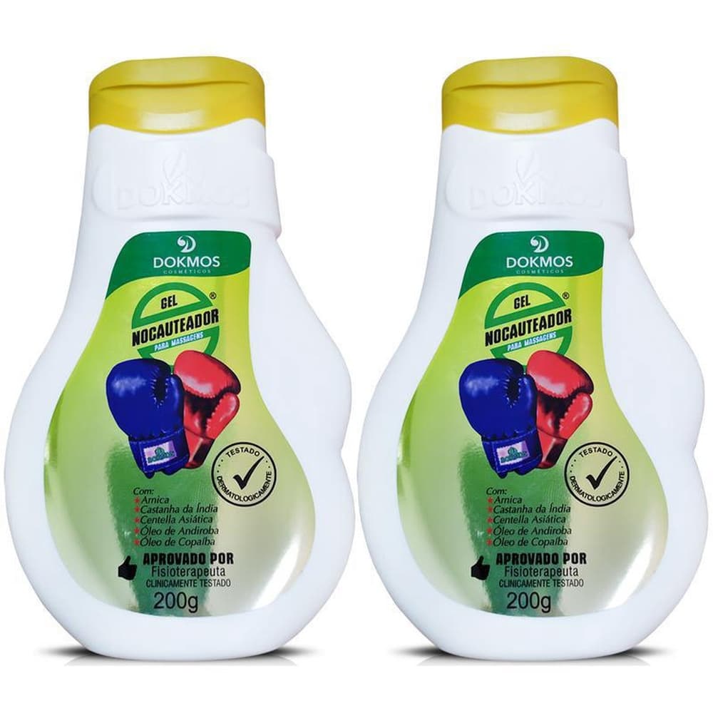 Kit 2x Gel Nocauteador para Massagens Dokmos