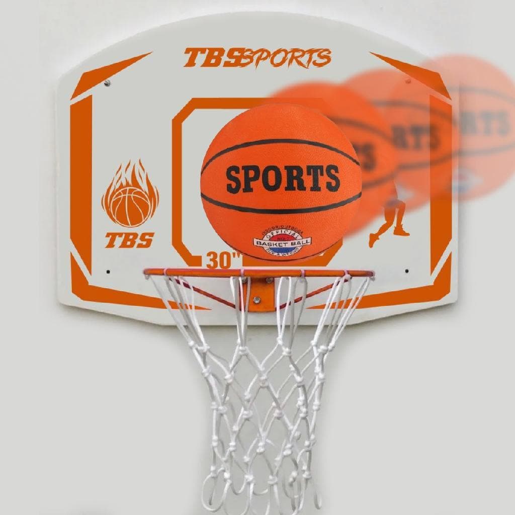 Tabela Basquete À Prova D´água Aro em Aço 41cm C/ Rede E Bola Oficial 7 Resistente