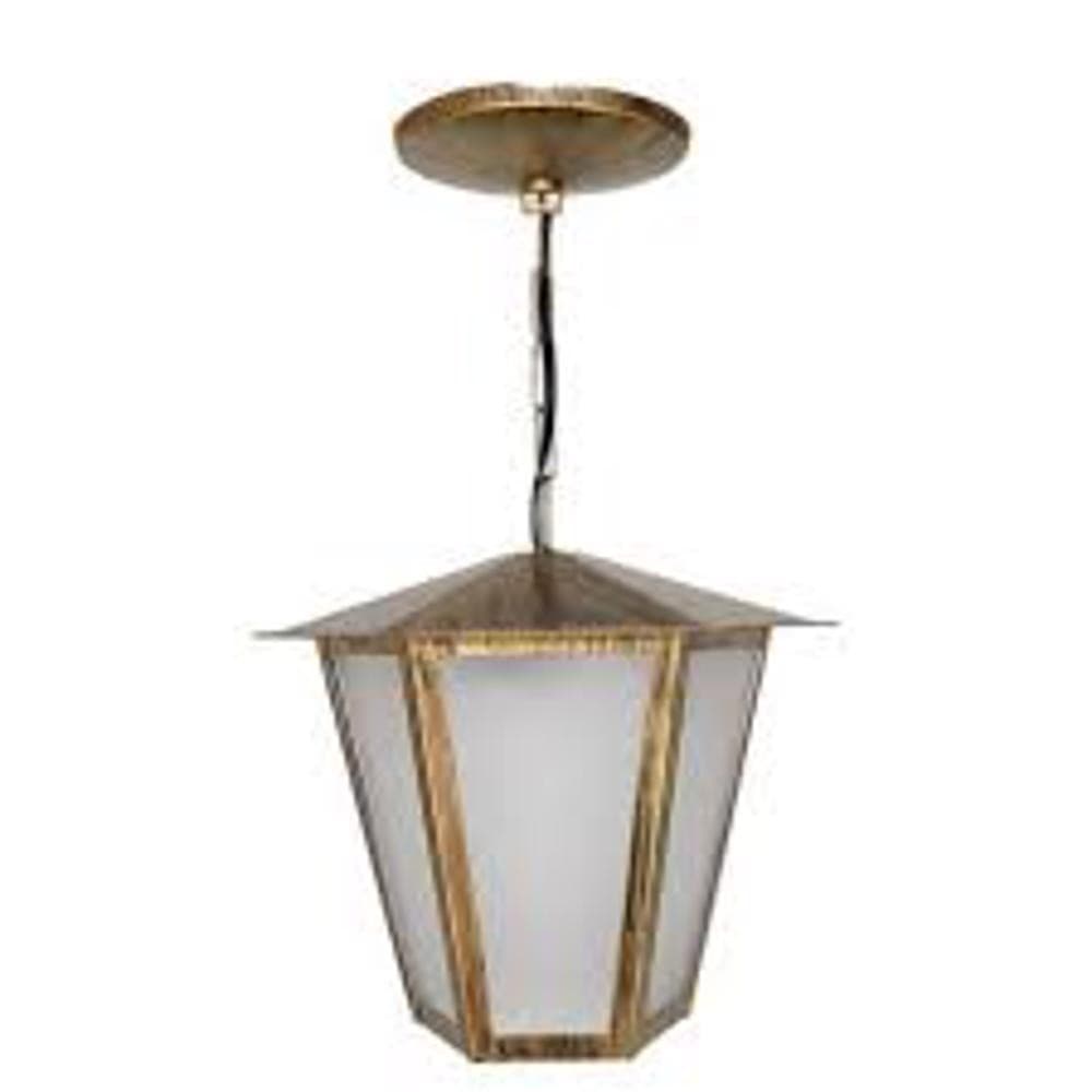 PENDENTE COLONIAL ILUMINAÇÃO AÇO FOSFATIZADO OURO VELHO (L-1-C) IDEAL