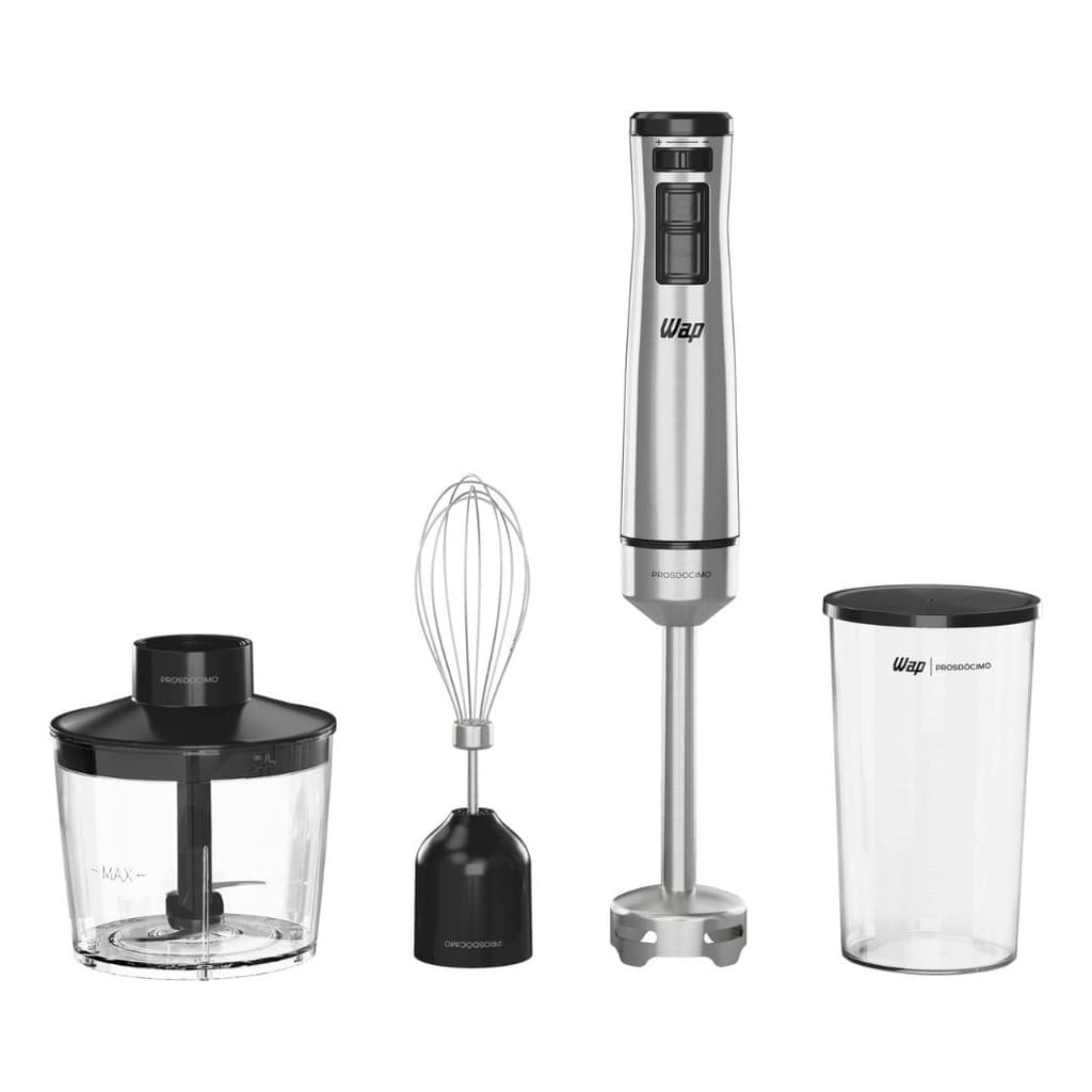 Mixer Wap Turbo 3em1 com Processador Portátil Inox 220V