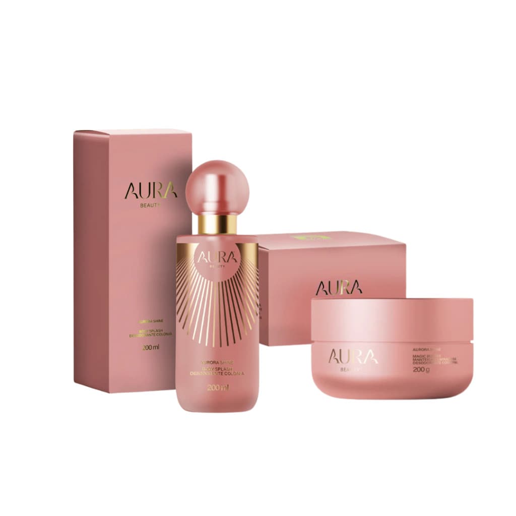 Kit Aurora Shine Body Splash - 200ml + Manteiga Iluminadora Aura Beauty - 200g