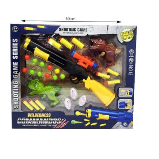 Pistola Rifle Dardos Dinossauro Bolinhas Ovo