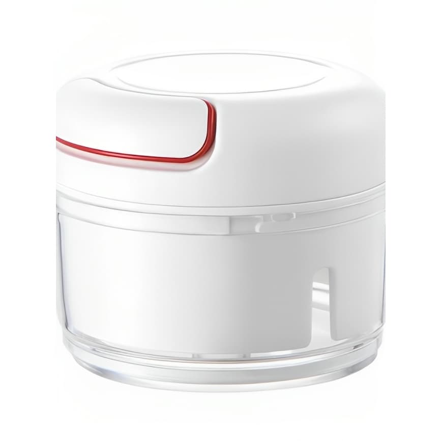 Mini Processador Manual Alimentos Inox Triturador, Espremedor De Alho e Alimentos  2 Laminas
